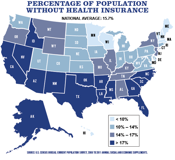 people without health insurance